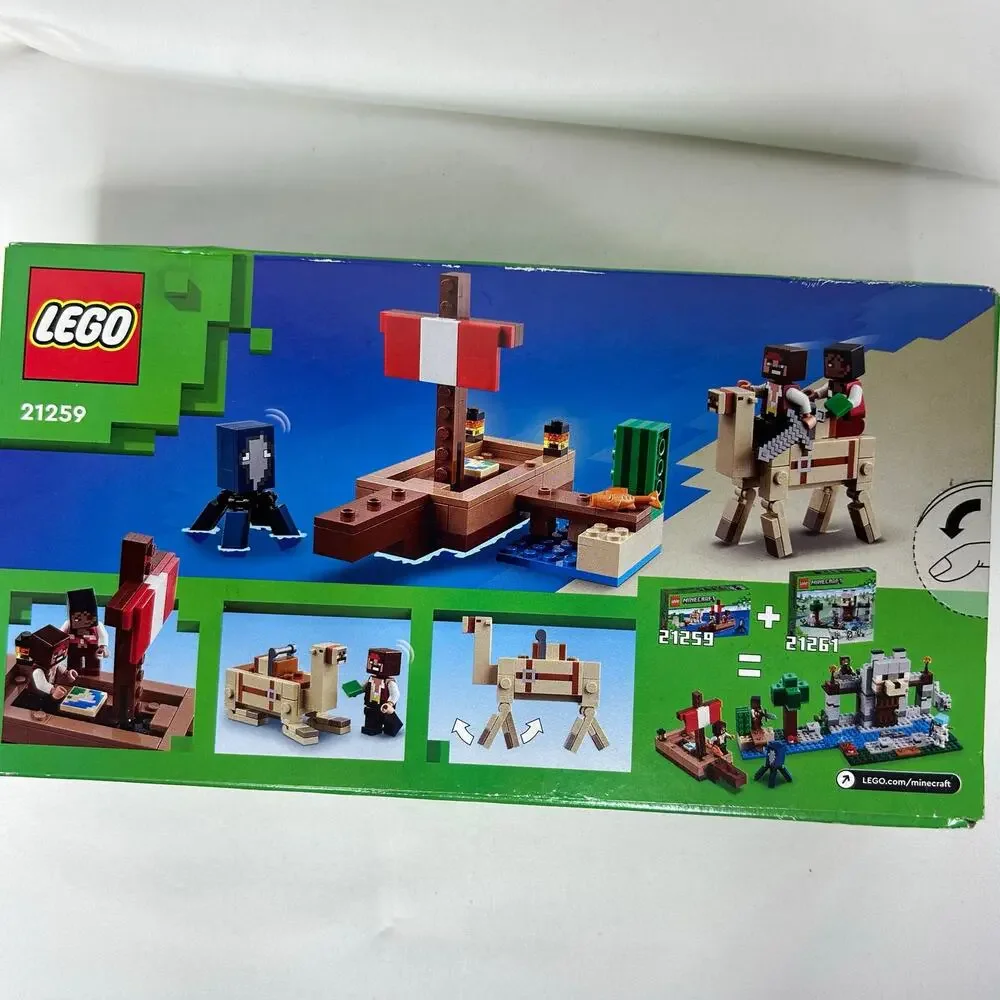 LEGO Minecraft 21259 The Pirate Ship Voyage 166 Pieces New Sealed Box